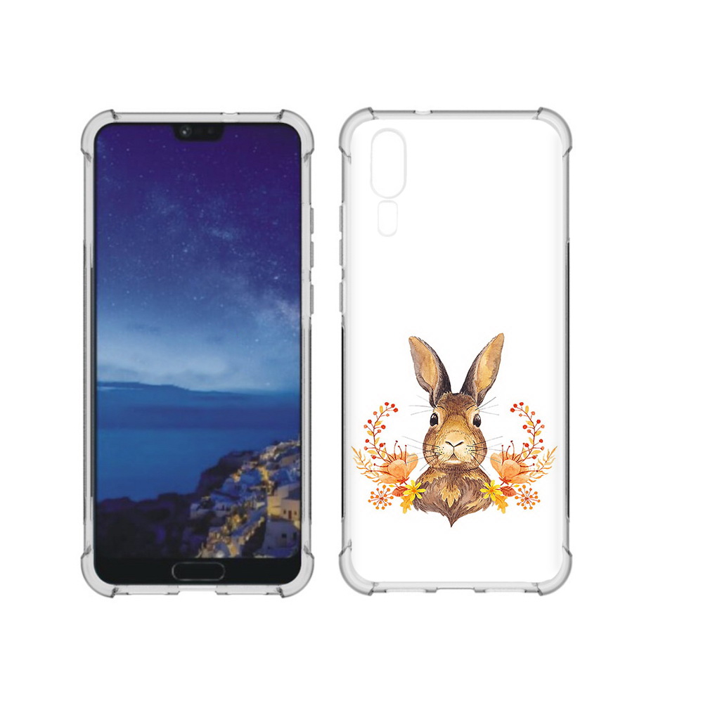 

Чехол MyPads Tocco для Huawei P20 зайка в цветах (PT108006.52.349), Прозрачный, Tocco