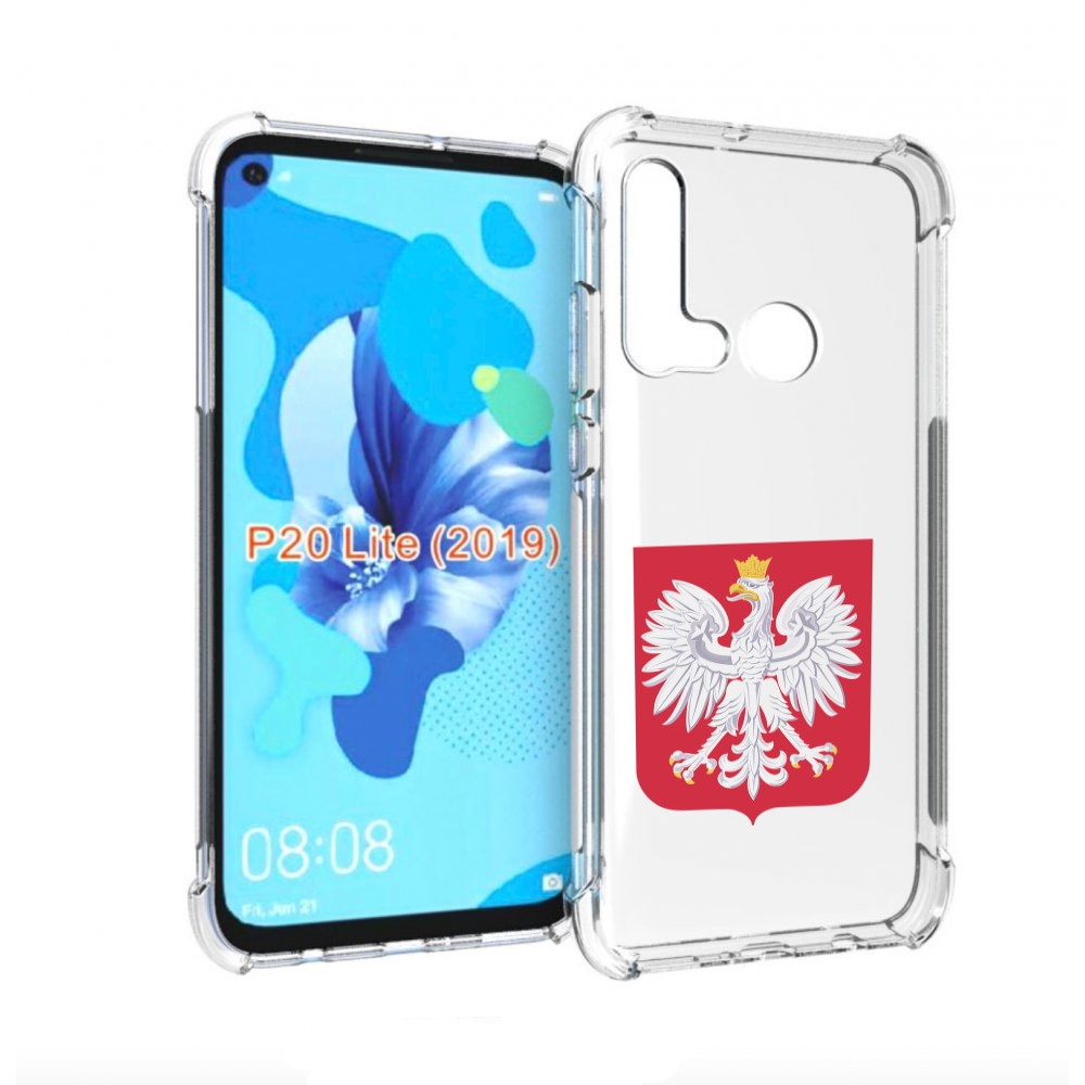 

Чехол бампер MyPads герб-польши для Huawei P20 Lite (2019), Прозрачный, Tocco