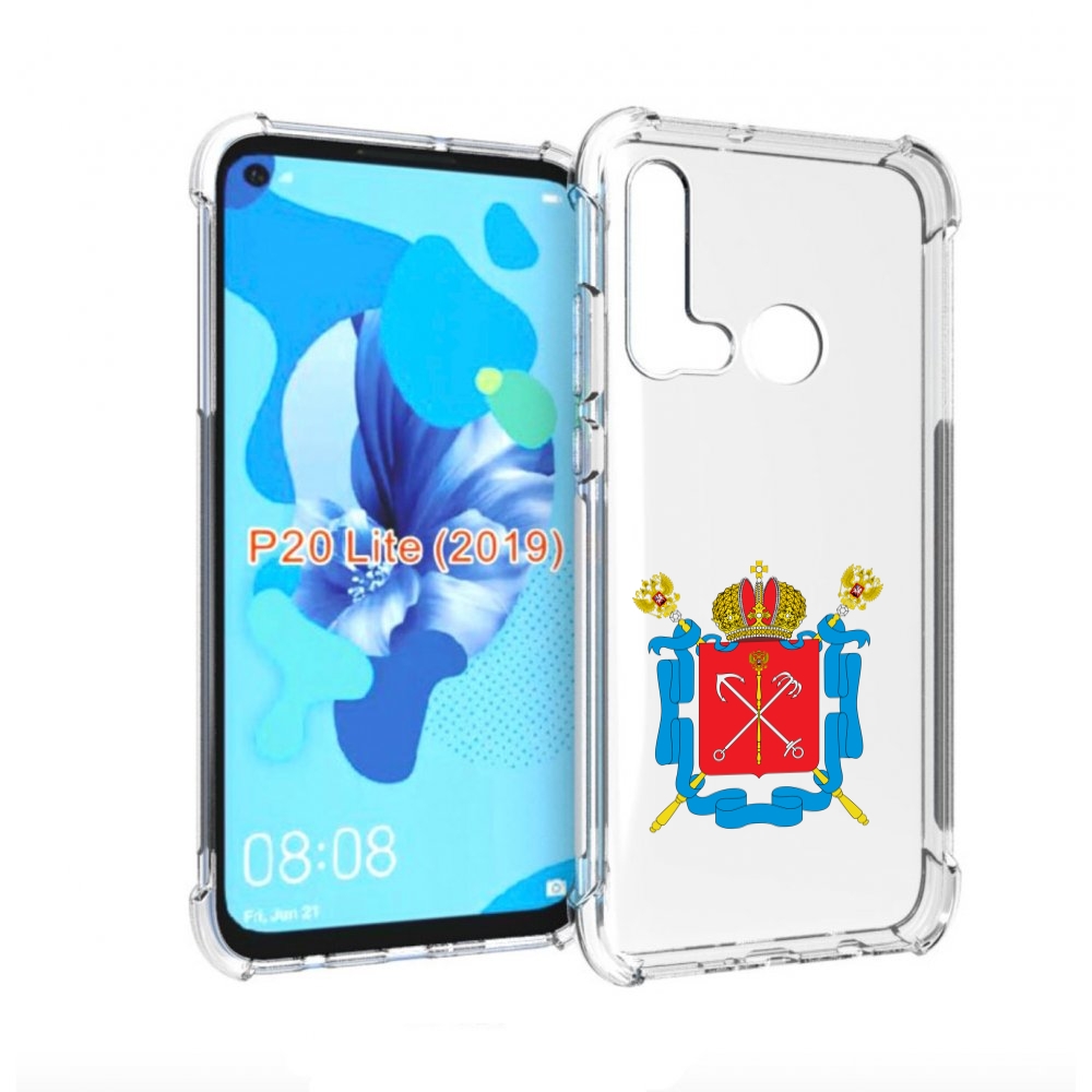 

Чехол бампер MyPads герб-санкт-петербург для Huawei P20 Lite (20, Прозрачный, Tocco