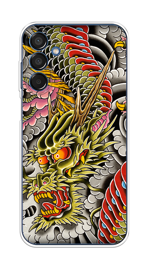 

Чехол на Samsung Galaxy M15 5G "Японский дракон", Желтый;розовый;красный, 2109550-1