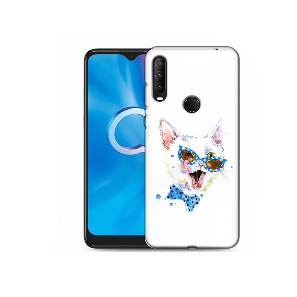 

Чехол MyPads Tocco для Alcatel 1SE (2020) 5030D белый кот (PT152068.668.229), Прозрачный, Tocco