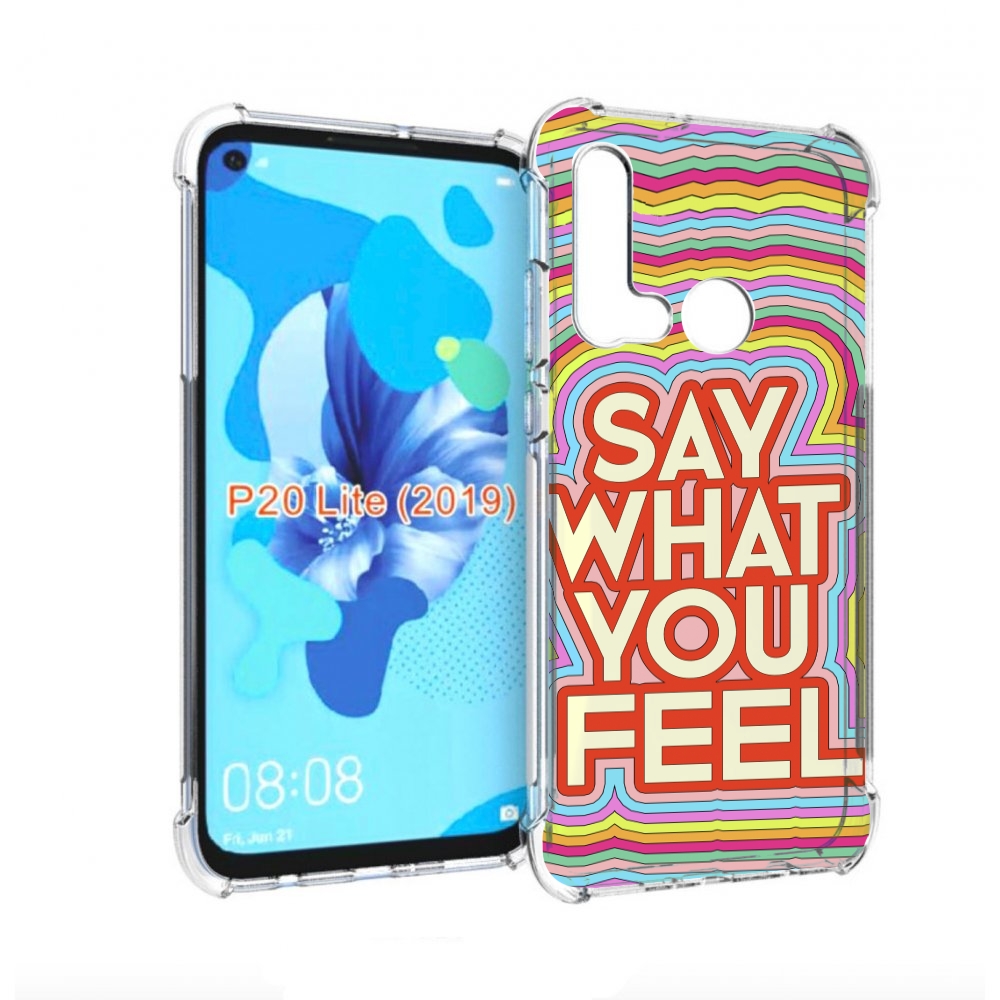

Чехол бампер MyPads говори то что чувствуешь для Huawei P20 Lite, Прозрачный, Tocco