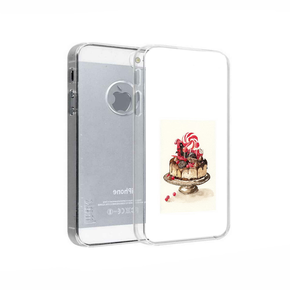 

Чехол MyPads Tocco для Apple iPhone 5 вкусный торт, Прозрачный, Tocco
