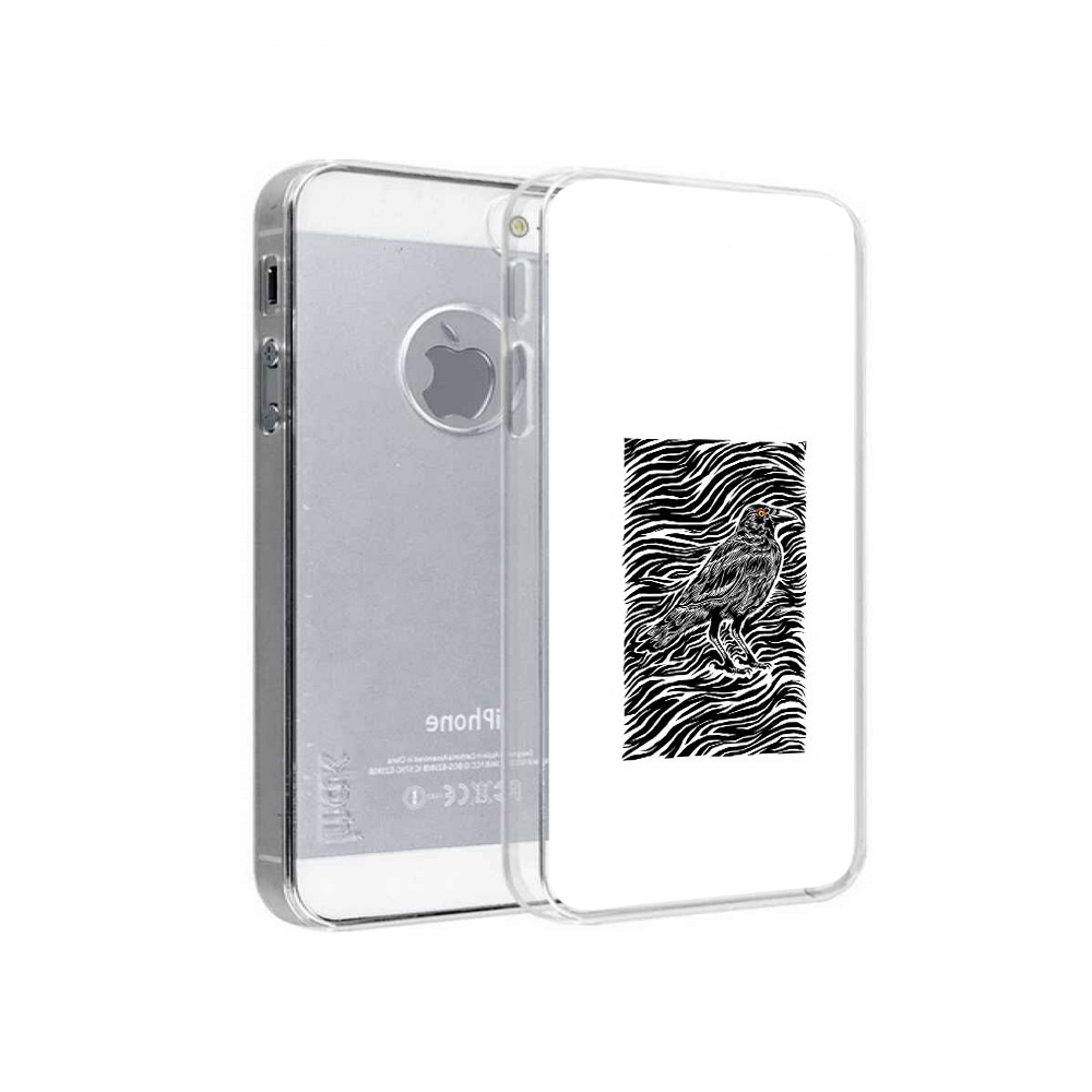 

Чехол MyPads Tocco для Apple iPhone 5 ворон в абстракции, Прозрачный, Tocco