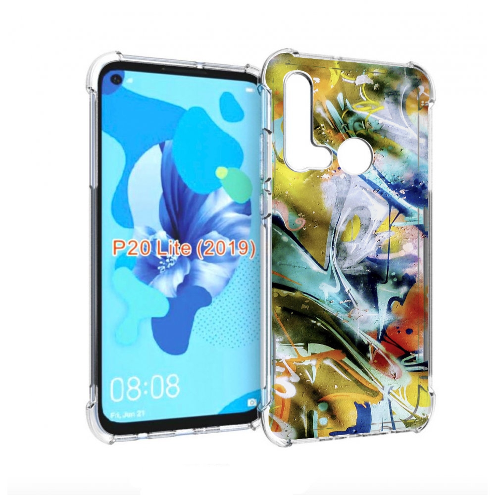 

Чехол бампер MyPads граффити-хаос для Huawei P20 Lite (2019), Прозрачный, Tocco
