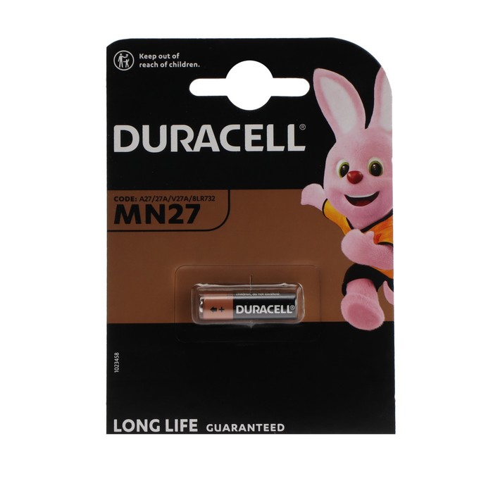 фото Батарейка алкалиновая duracell basic, mn27 (a27, v27a)-1bl, 12в, блистер, 1 шт.