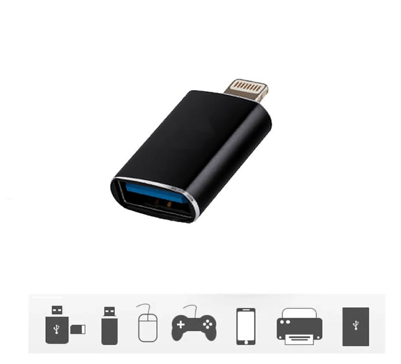 

Переходник OTG USB 3.0 на Lightning G-13 черный, Переходник OTG USB 3.0 на Lightning G-13