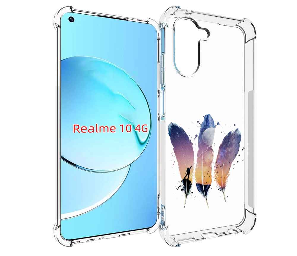 фото Чехол mypads небесные перья для realme 10