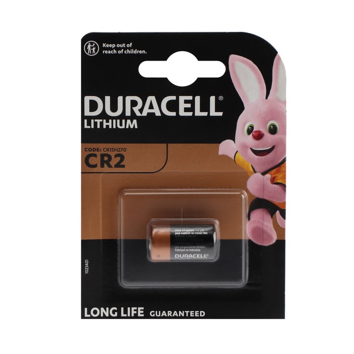 

Батарейка литиевая Duracell, CR2 (DLCR2, ELCR2)-1BL, для фото, 3В, блистер, 1 шт.