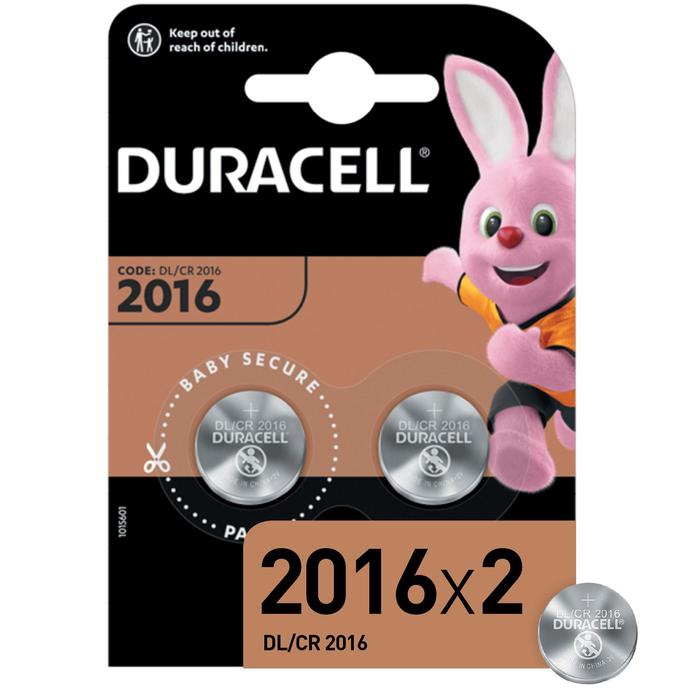 фото Батарейка литиевая duracell, cr2016-2bl, 3в, блистер, 2 шт.