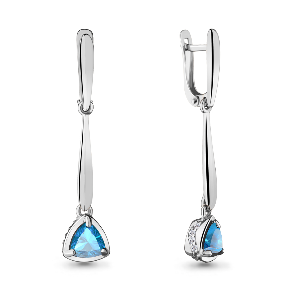 

Серьги из серебра с топазом Aquamarine 4719705А_925_р, 4719705А_925_р