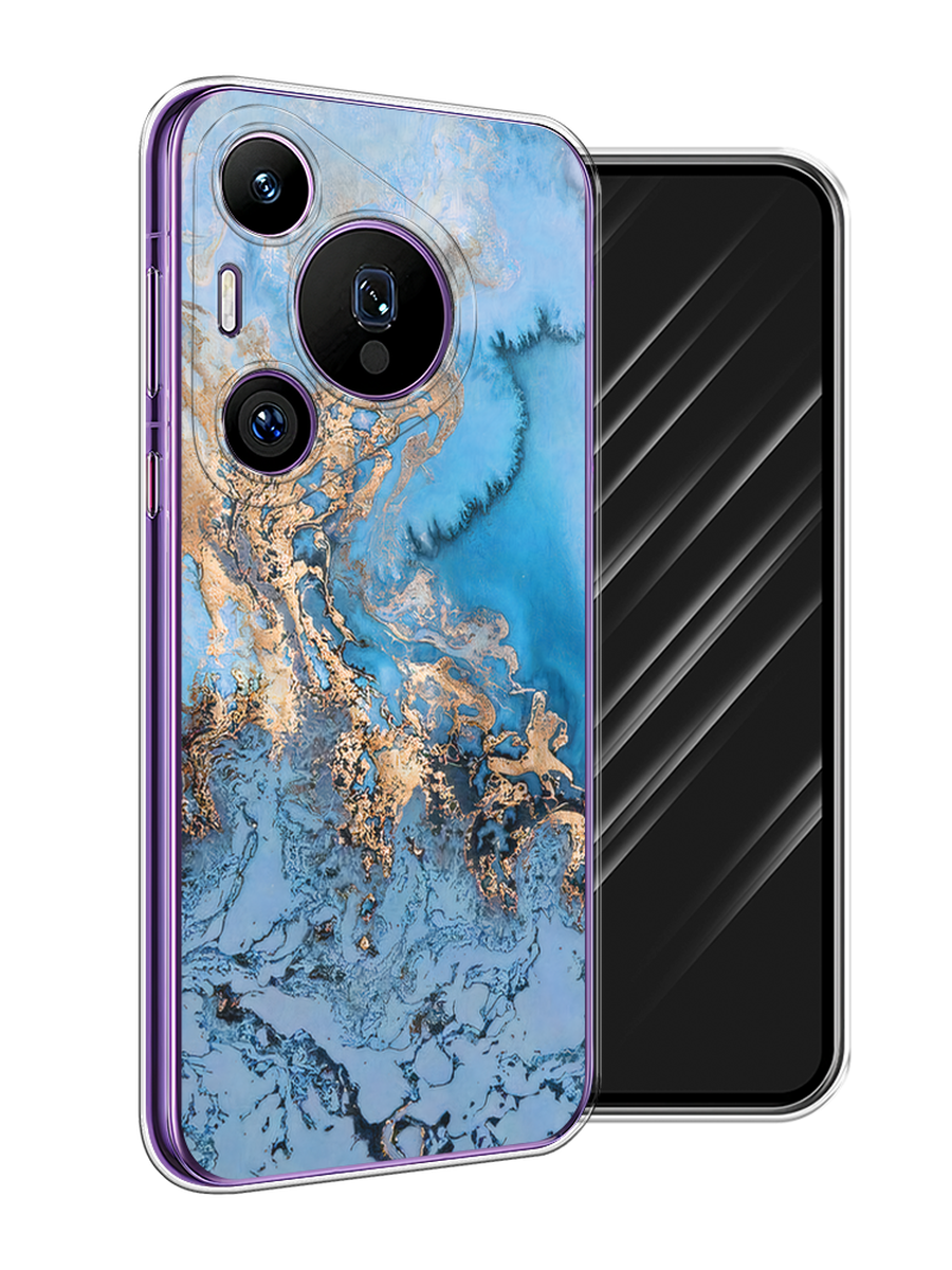 

Чехол Awog на Huawei Pura 70 Pro/70 Pro Plus "Морозная лавина синяя", Серебристый, 6124450-1