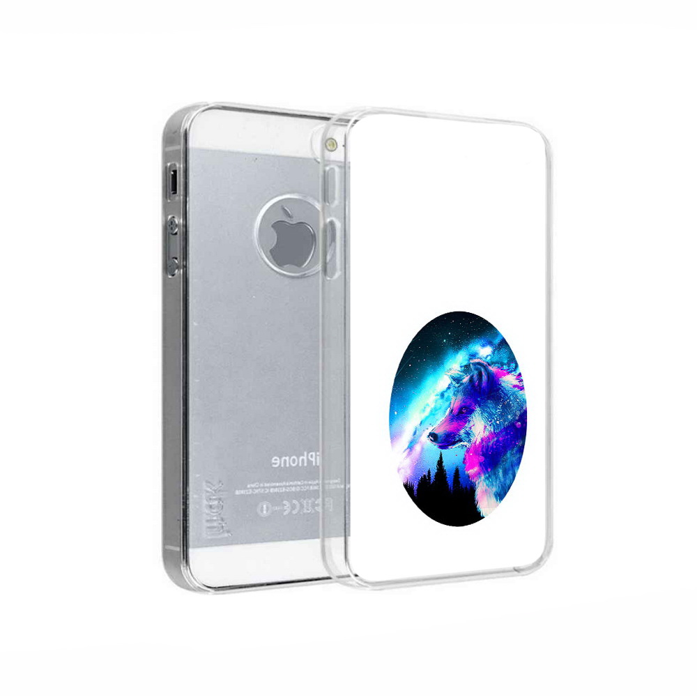 

Чехол MyPads Tocco для Apple iPhone 5 голубой волк, Прозрачный, Tocco