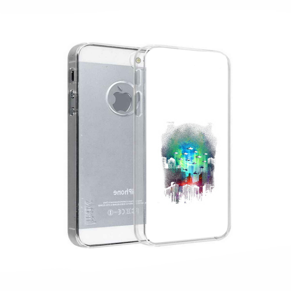 

Чехол MyPads Tocco для Apple iPhone 5 город в свечении, Прозрачный, Tocco
