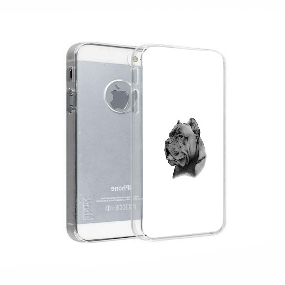 

Чехол MyPads Tocco для Apple iPhone 5 грозный бульдог, Прозрачный, Tocco