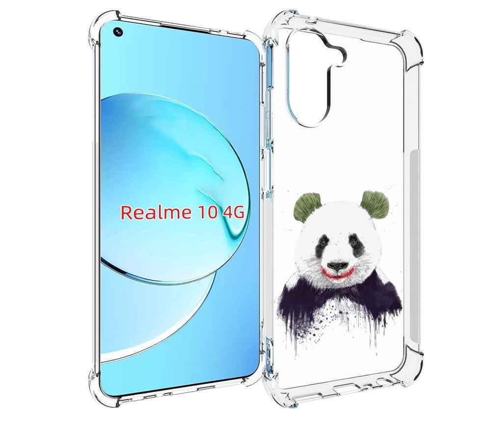 

Чехол MyPads панда джокер для Realme 10, Прозрачный, Tocco