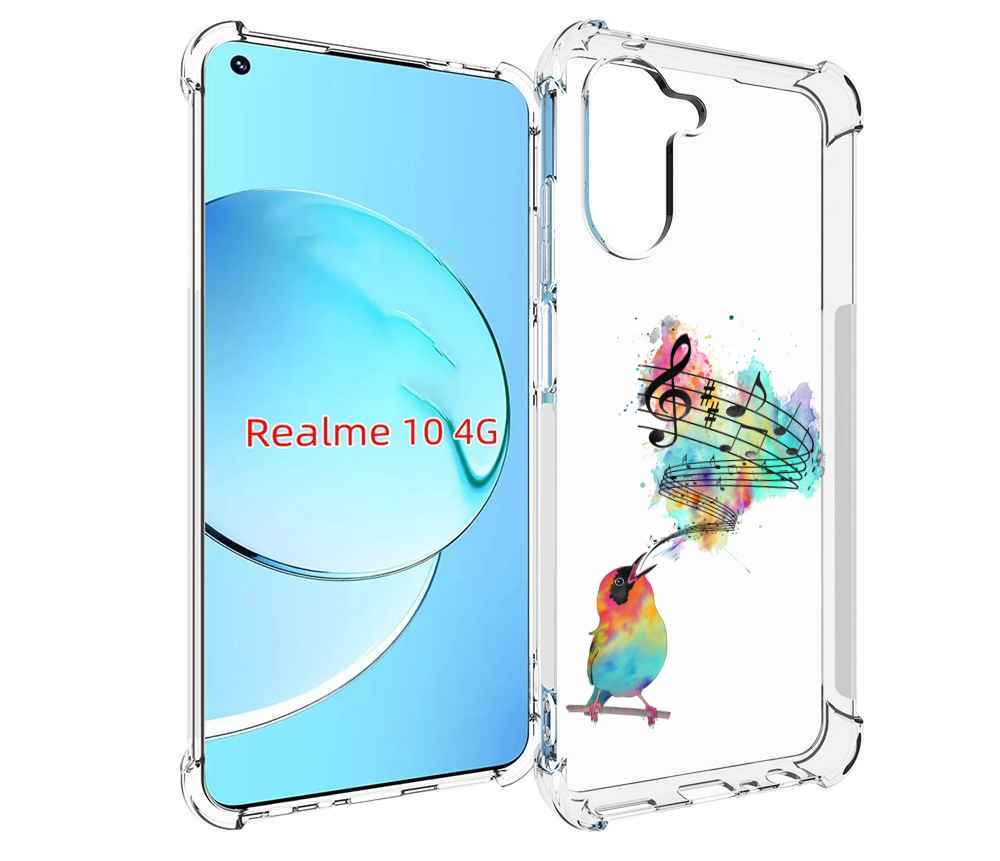 

Чехол MyPads певчая птичка для Realme 10, Прозрачный, Tocco