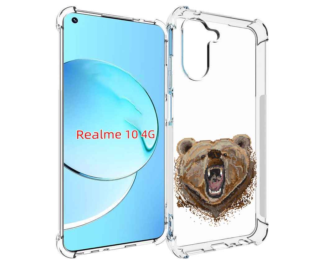 

Чехол MyPads пиксельный медведь для Realme 10, Прозрачный, Tocco