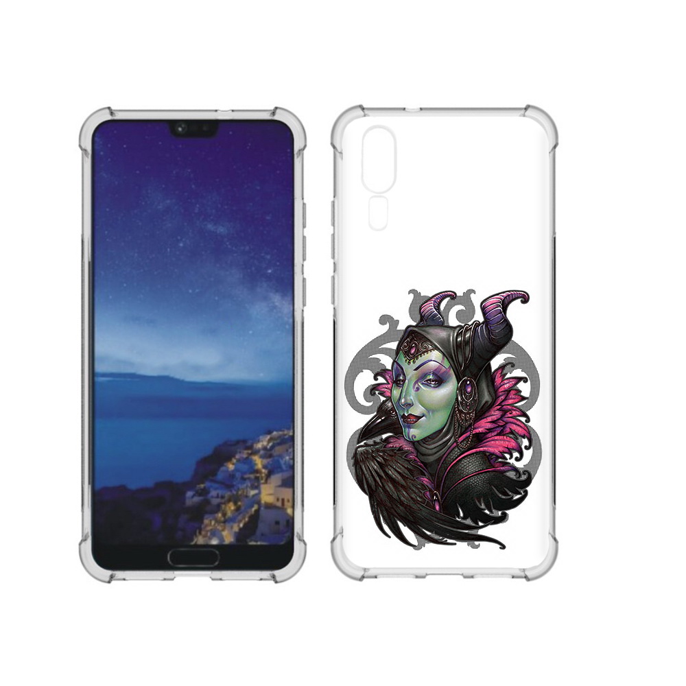 

Чехол MyPads Tocco для Huawei P20 зеленая девушка с вороном (PT108006.52.357), Прозрачный, Tocco