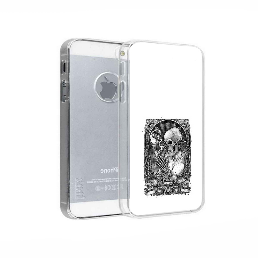 

Чехол MyPads Tocco для Apple iPhone 5 девушка скелет, Прозрачный, Tocco