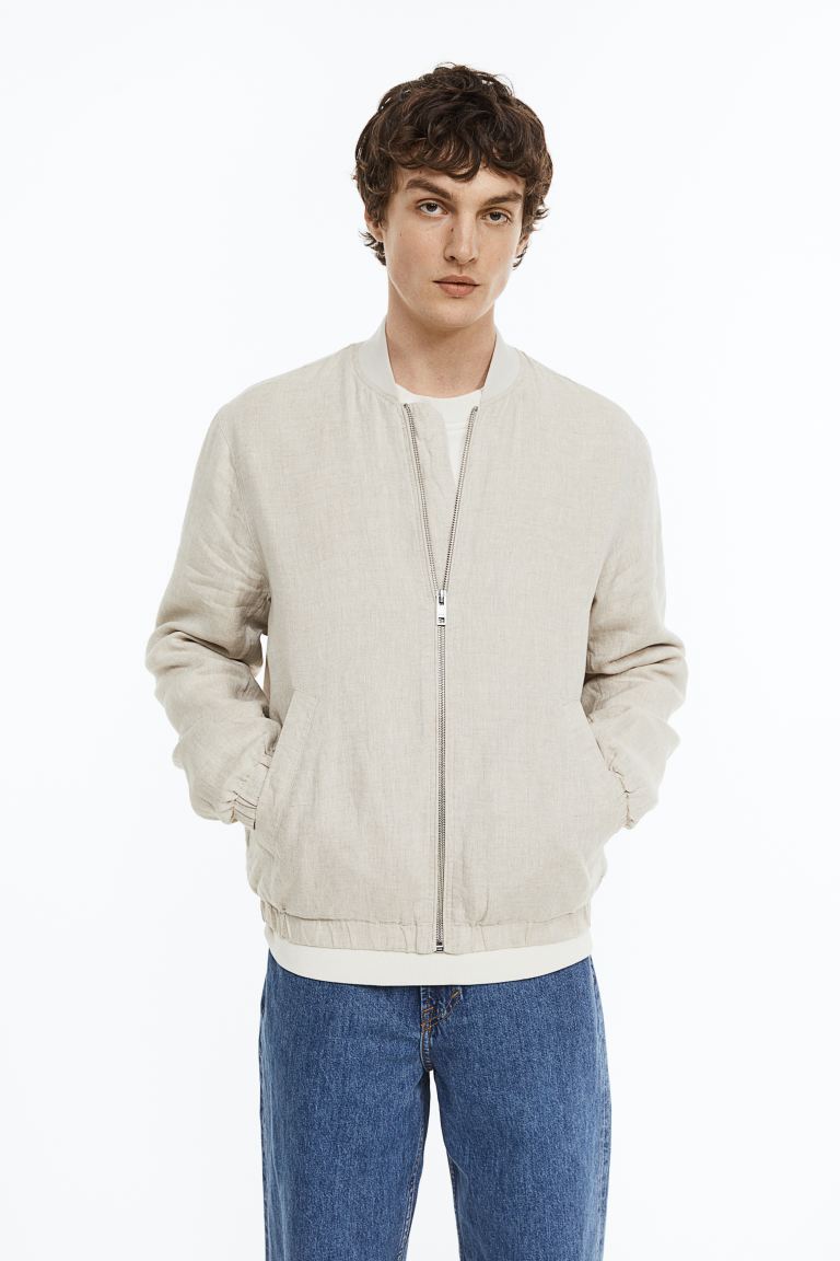 

Бомбер мужской H&M 1043405004 бежевый S (доставка из-за рубежа), 1043405004