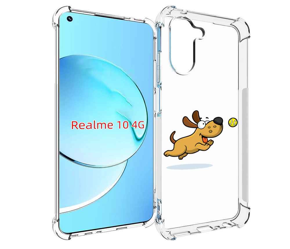

Чехол MyPads пёсик для Realme 10, Прозрачный, Tocco