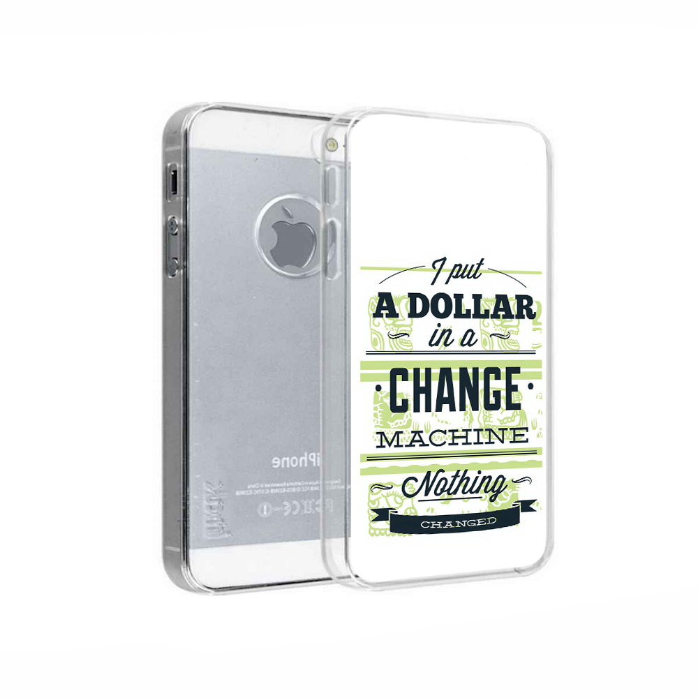 

Чехол MyPads Tocco для Apple iPhone 5 доллар надпись, Прозрачный, Tocco