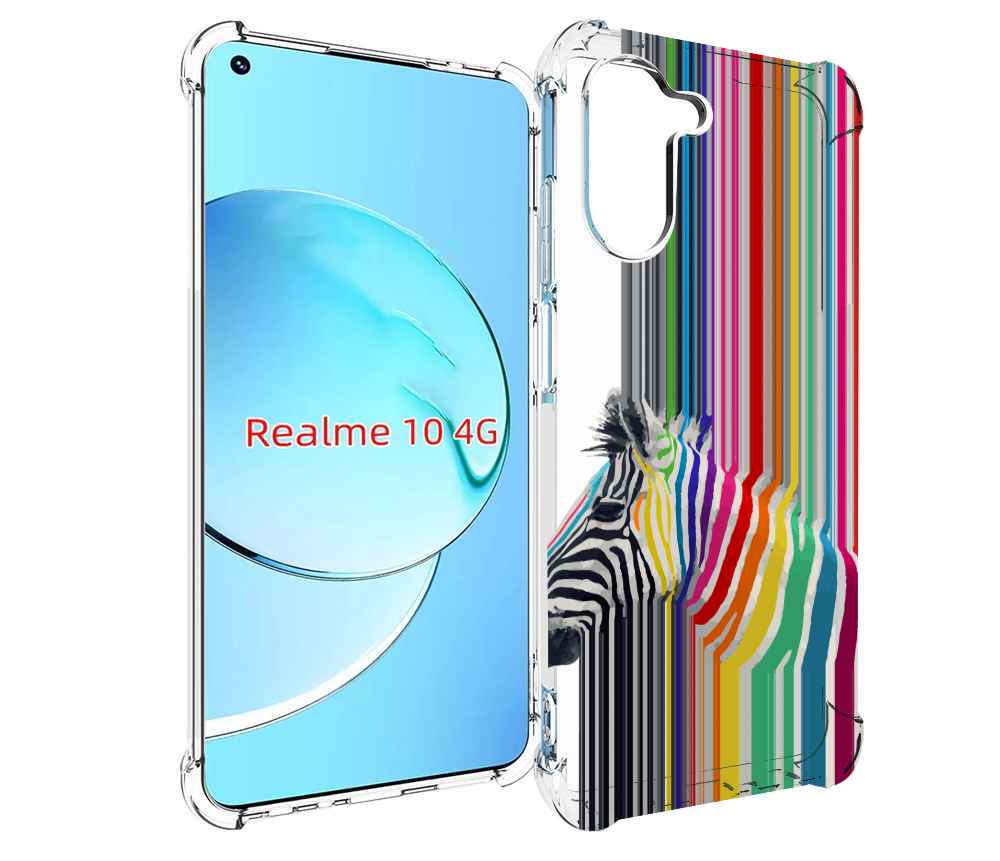 

Чехол MyPads радужная зебра для Realme 10, Прозрачный, Tocco
