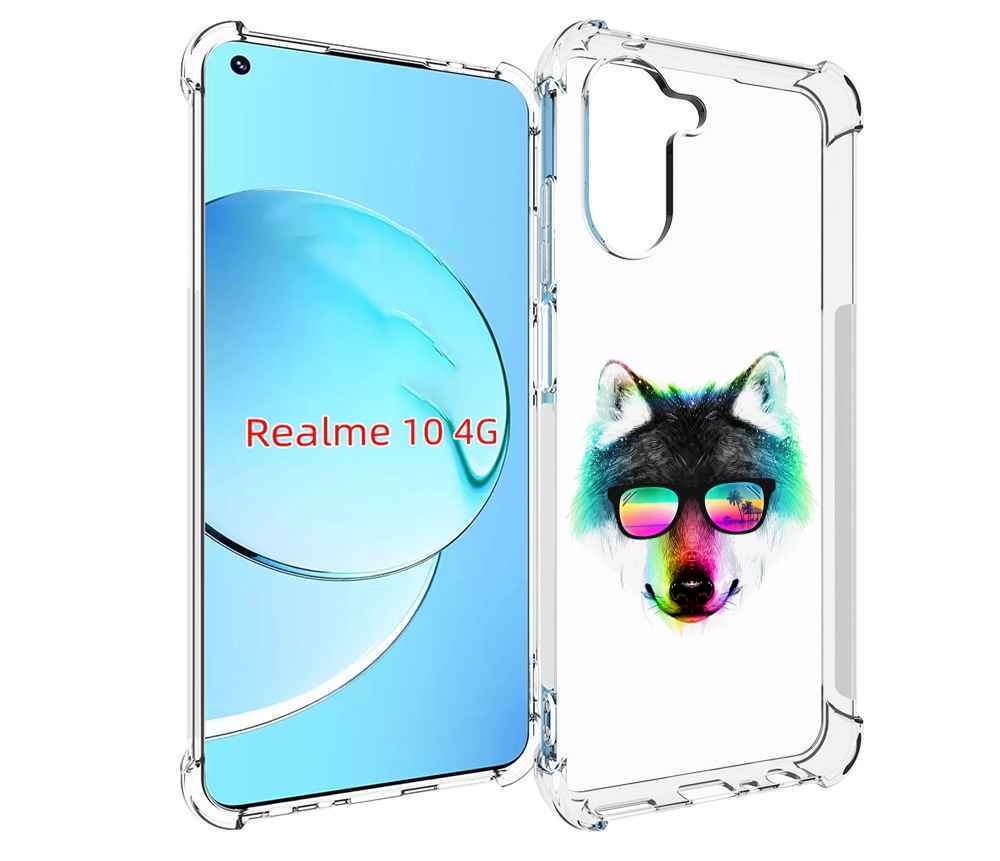 

Чехол MyPads радужный волк для Realme 10, Прозрачный, Tocco