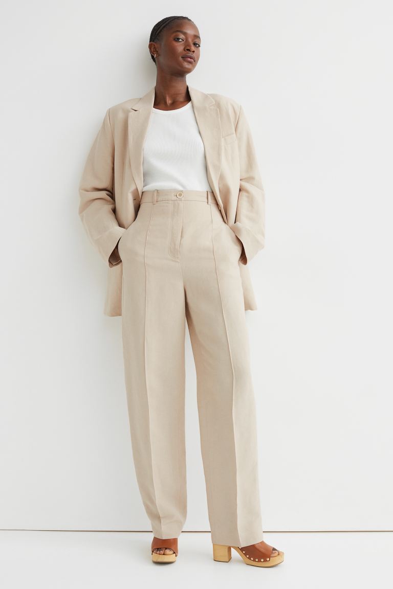 

Брюки женские H&M 1043464002 бежевые 34 (доставка из-за рубежа), 1043464002