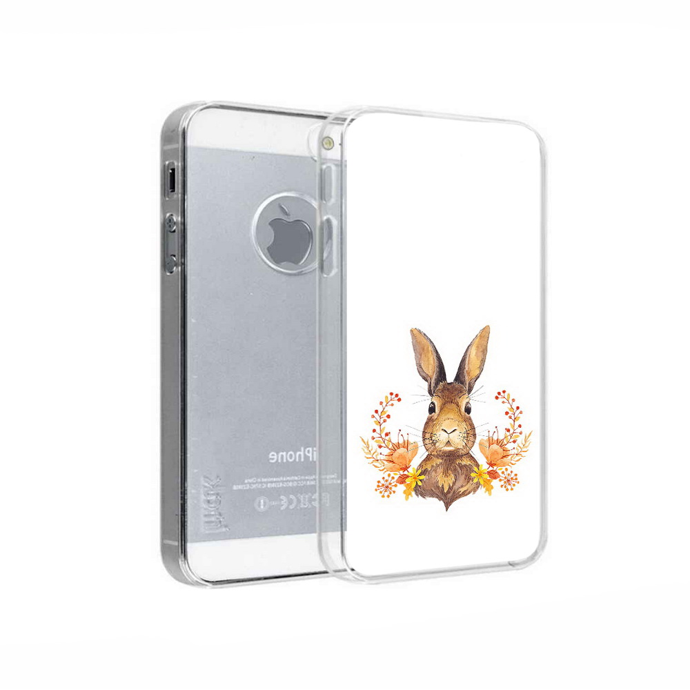

Чехол MyPads Tocco для Apple iPhone 5 зайка в цветах, Прозрачный, Tocco