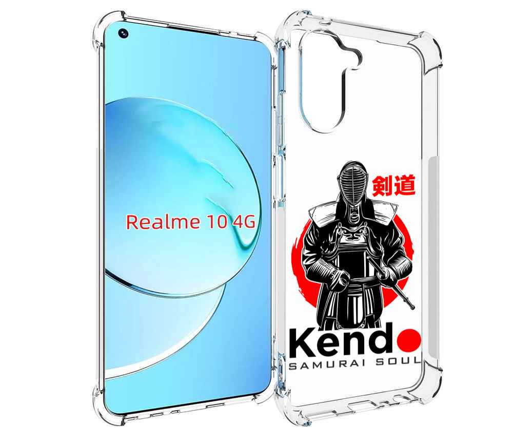 

Чехол MyPads рисованый самурай для Realme 10, Прозрачный, Tocco