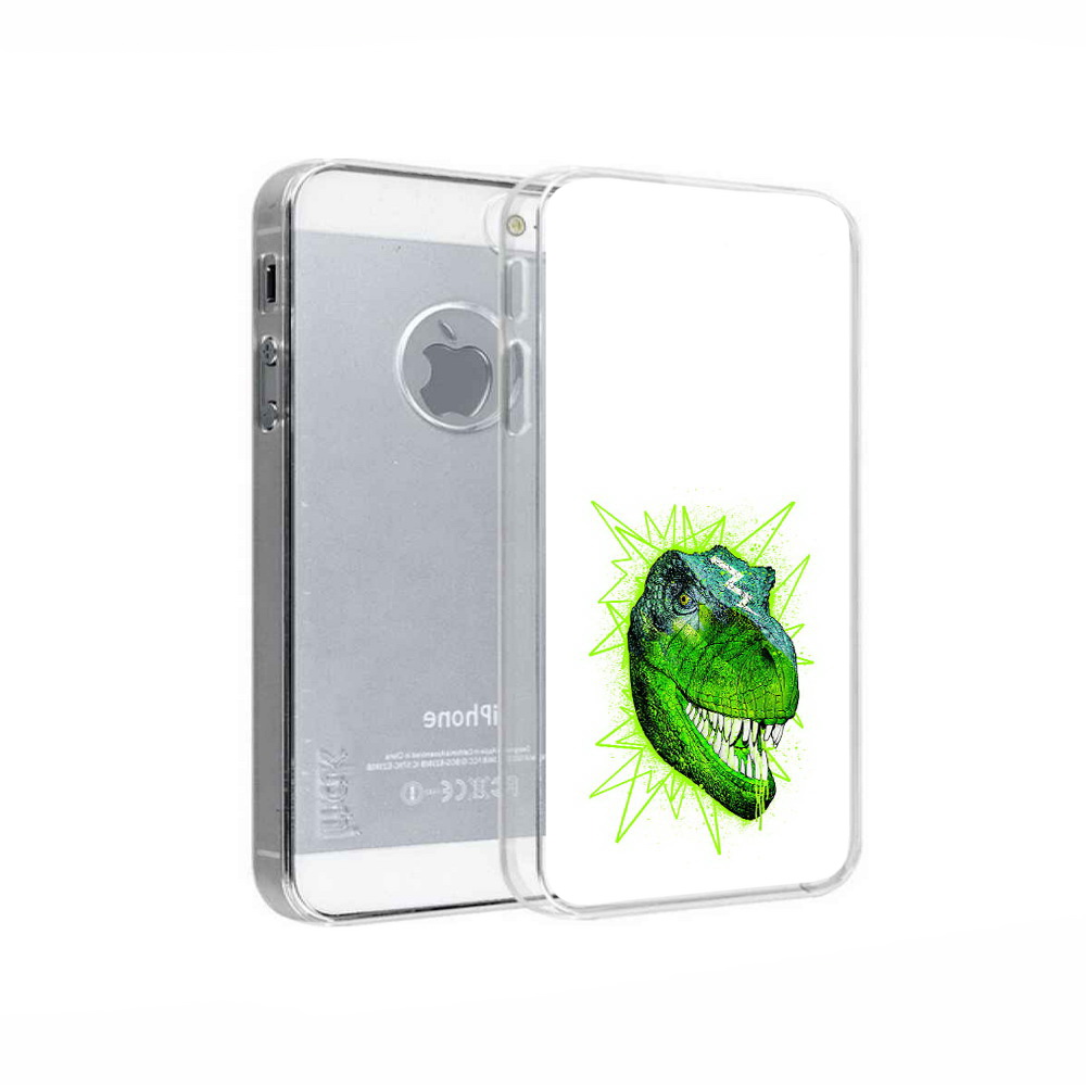 

Чехол MyPads Tocco для Apple iPhone 5 зеленый динозавр, Прозрачный, Tocco