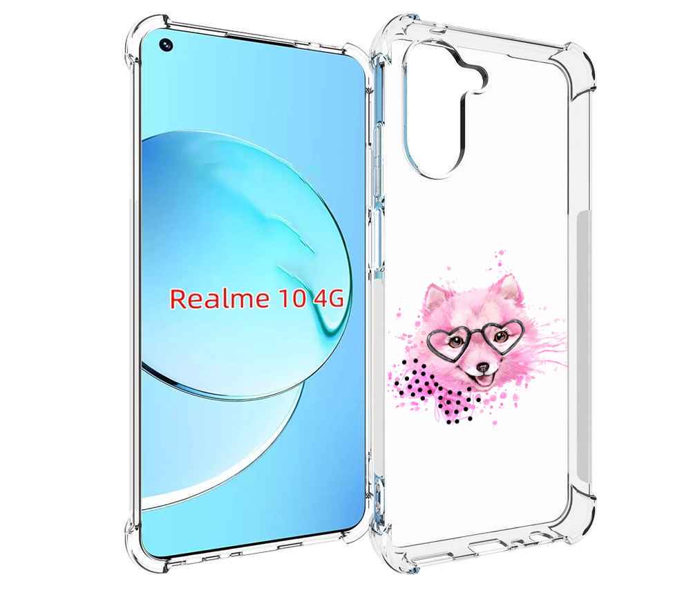 

Чехол MyPads розовый волченок для Realme 10, Прозрачный, Tocco