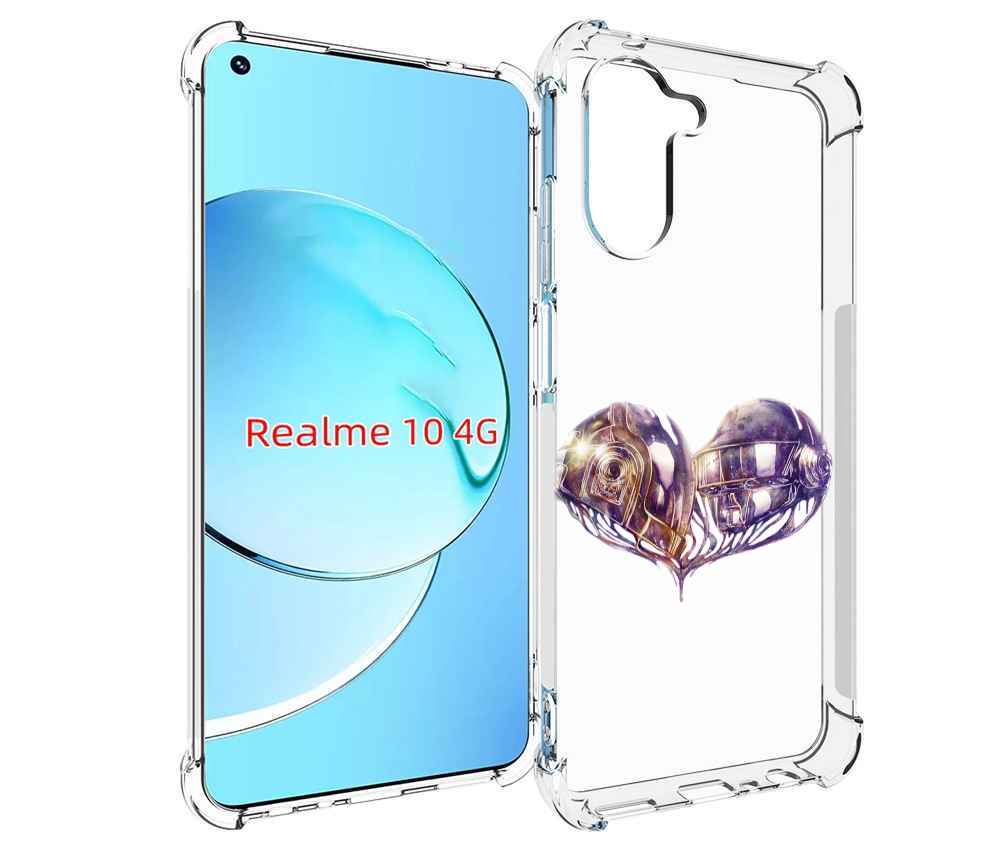 

Чехол MyPads сердце абстракция для Realme 10, Прозрачный, Tocco