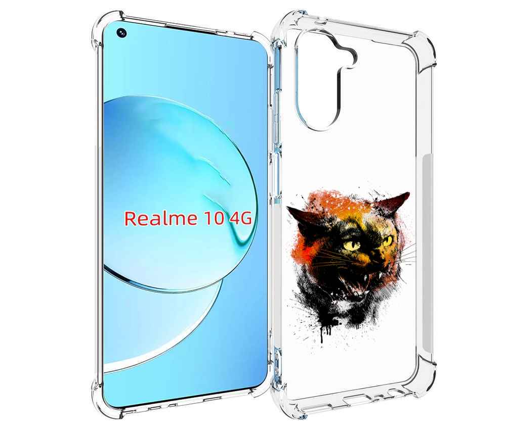

Чехол MyPads сиамский кот для Realme 10, Прозрачный, Tocco