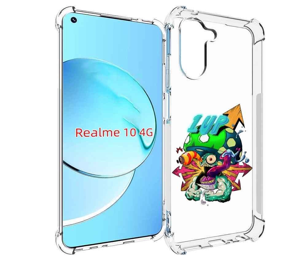 

Чехол MyPads сильный гриб абстракция для Realme 10, Прозрачный, Tocco