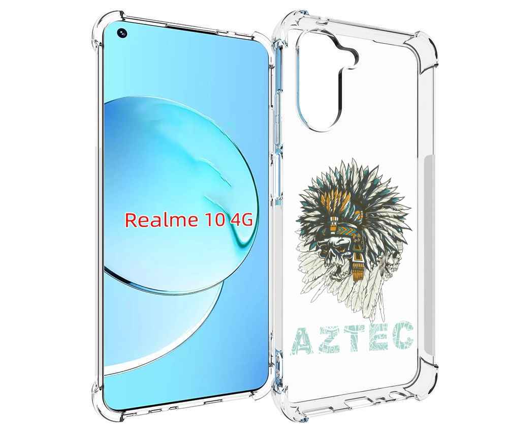 

Чехол MyPads скелет индеец для Realme 10, Прозрачный, Tocco