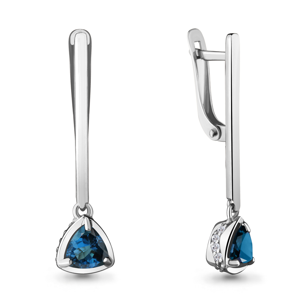 

Серьги из серебра с топазом Aquamarine 4719808А_925_р, 4719808А_925_р