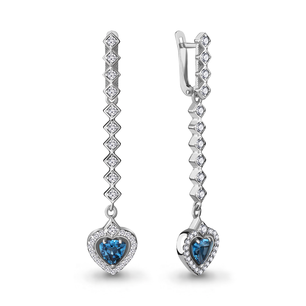 

Серьги из серебра с топазом Aquamarine 4719908А_925_р, 4719908А_925_р