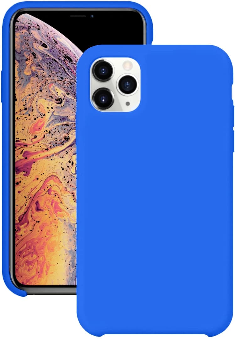 фото Силиконовый чехол на appel iphone 11 pro max синий nobrand