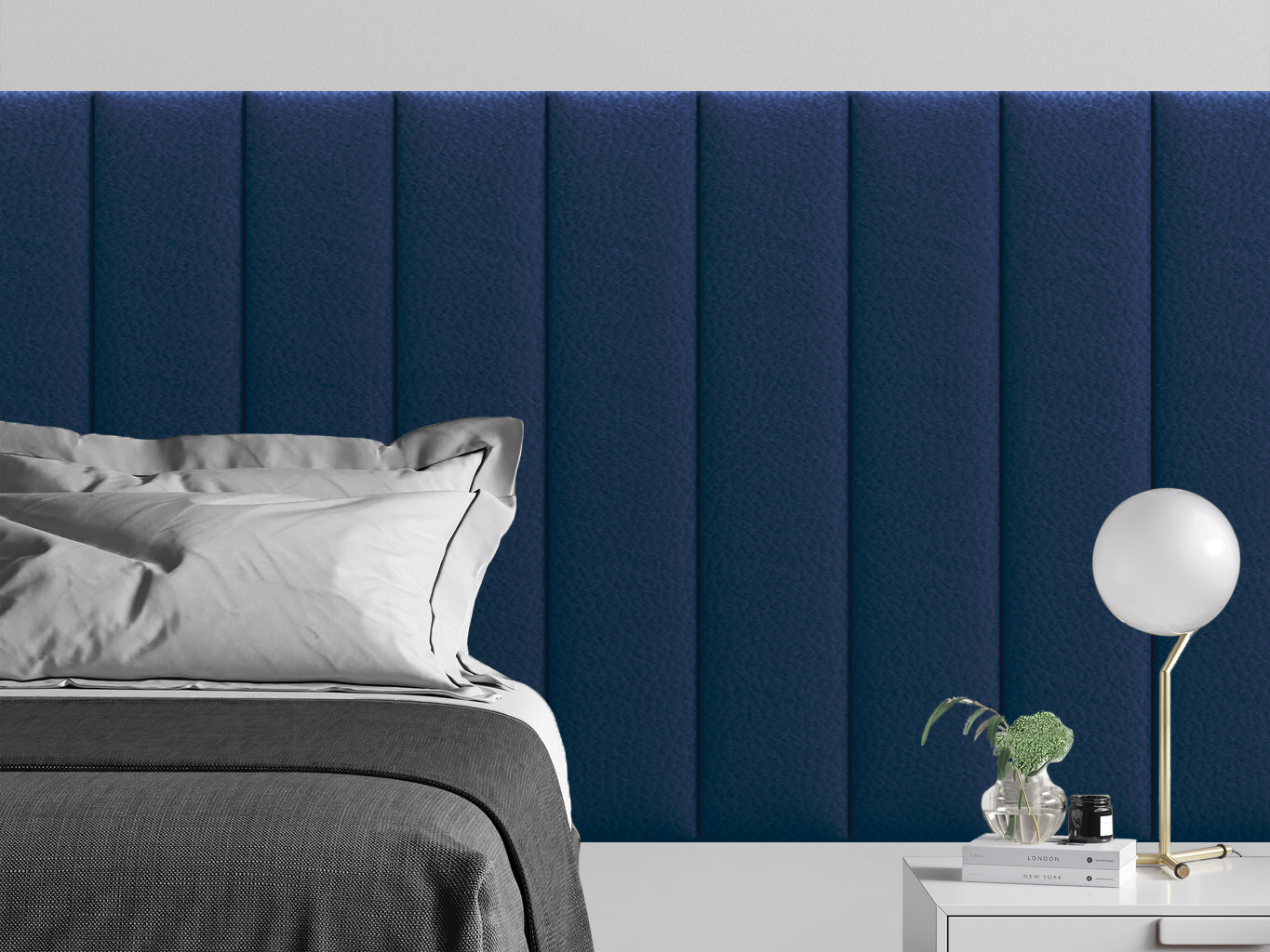 

Мягкое изголовье кровати Eco Leather Blue 20х100 см 1 шт., Синий