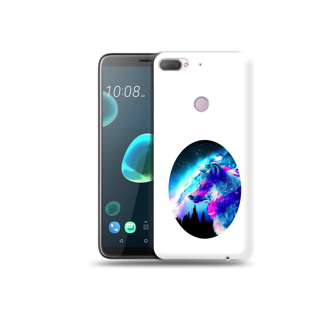 

Чехол MyPads Tocco для HTC Desire 12 Plus голубой волк, Прозрачный, Tocco