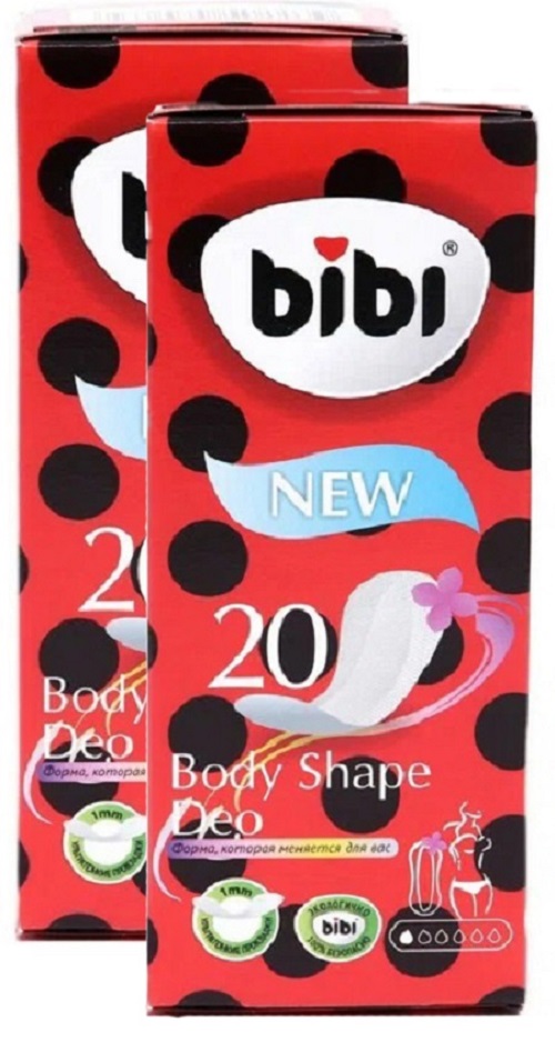 Ежедневные прокладки BiBi Body Shape Deo, 2х20шт. увлажняющее молочко для тела коа и сладкий миндаль smoothing herbal body moisturizer