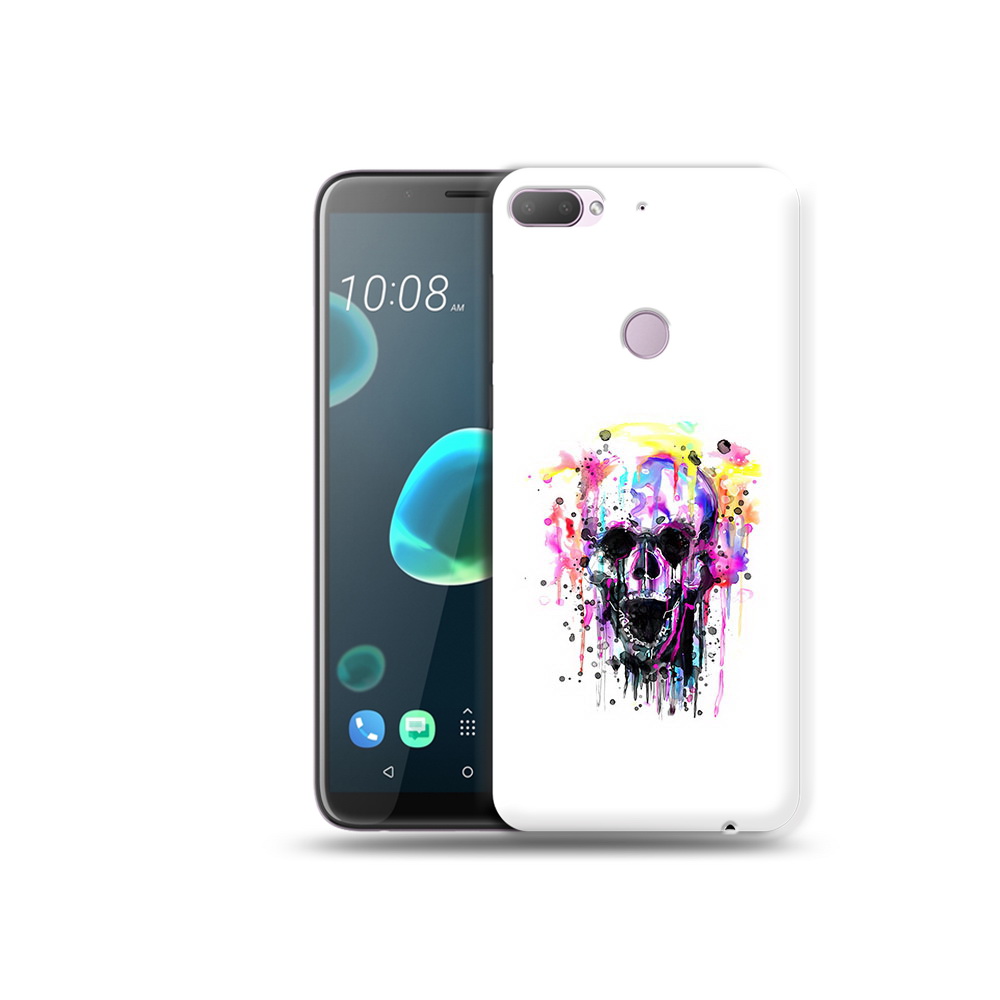 

Чехол MyPads Tocco для HTC Desire 12 Plus граффити череп, Прозрачный, Tocco