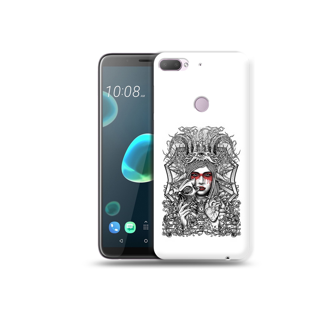 

Чехол MyPads Tocco для HTC Desire 12 Plus грусная девушка, Прозрачный, Tocco