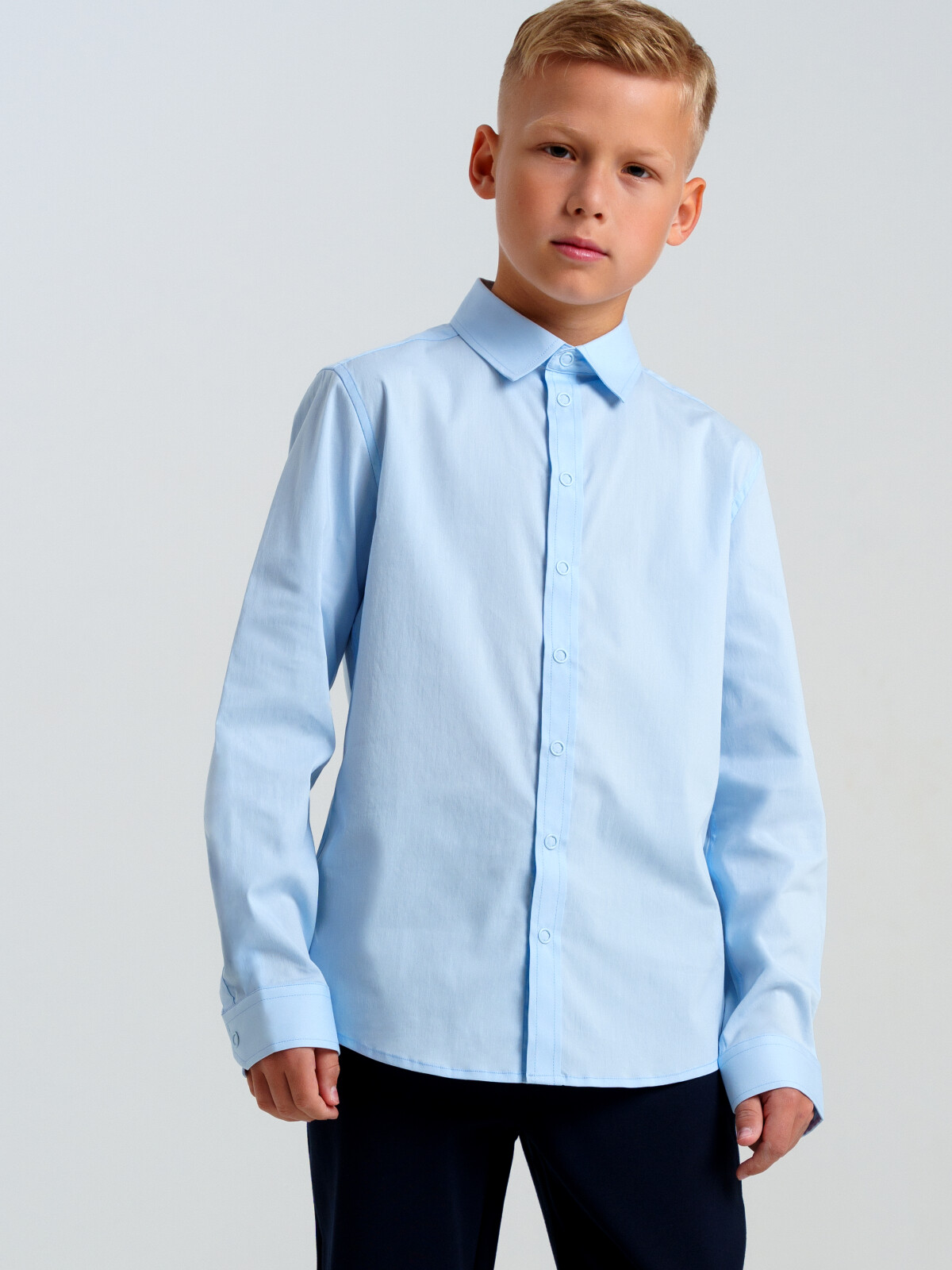 

Рубашка детская PlayToday 22417101, голубой, 170, 22417101