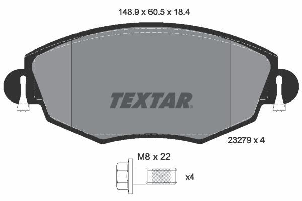 

Тормозные колодки Textar дисковые 2327904