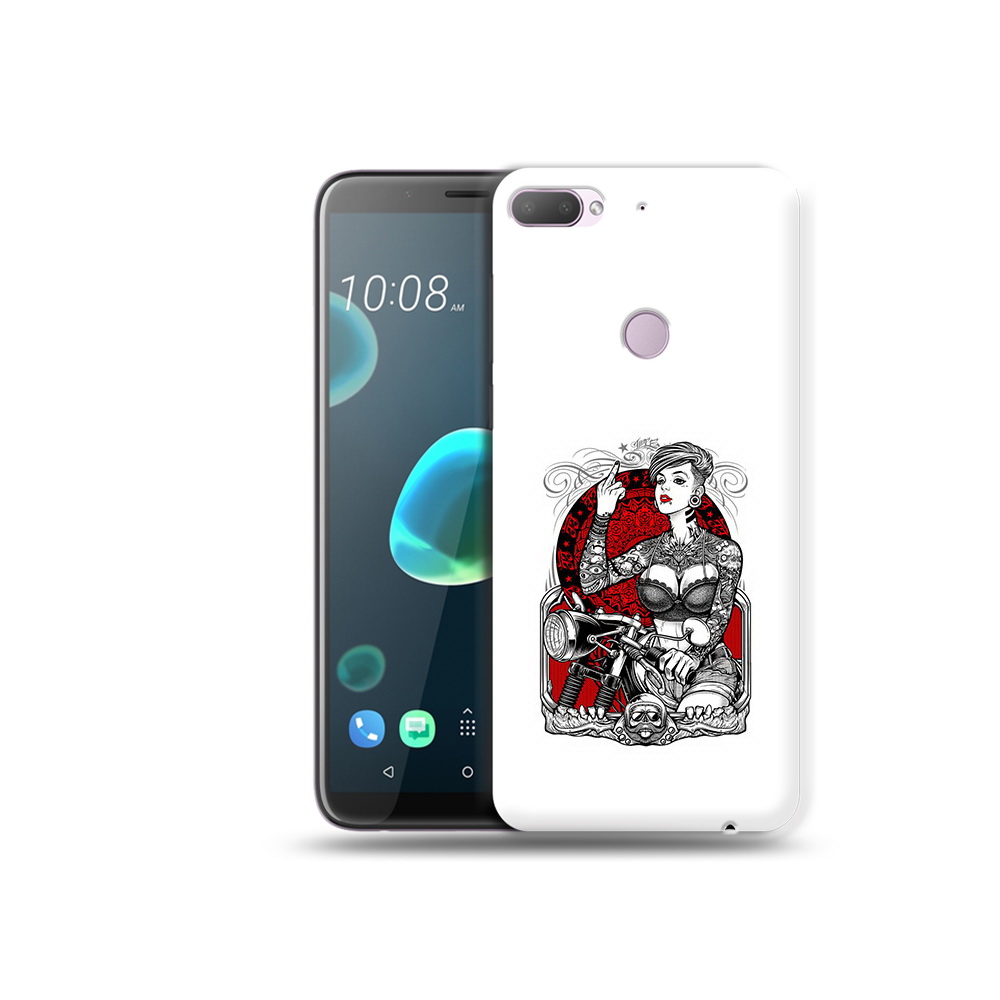 

Чехол MyPads Tocco для HTC Desire 12 Plus девушка на мотоцикле, Прозрачный, Tocco