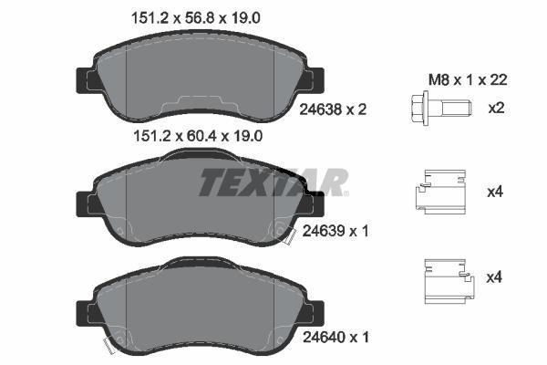 

Тормозные колодки Textar дисковые 2463801